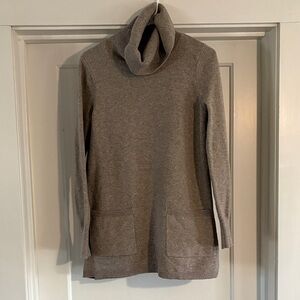 LOFT Taupe Cowl Neck Sweater